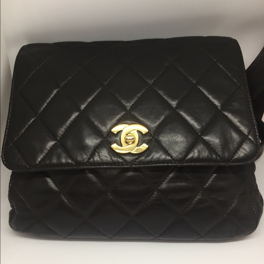 SOLD Chanel  Quilted Lambskin Vintage Backpack